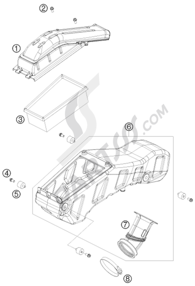 KTM 690 ENDURO 2009 EU AIR FILTER
