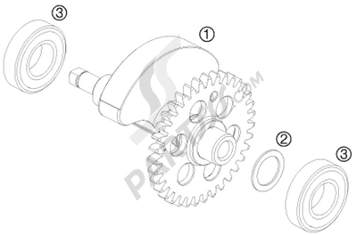 KTM 690 ENDURO 2009 EU BALANCER SHAFT