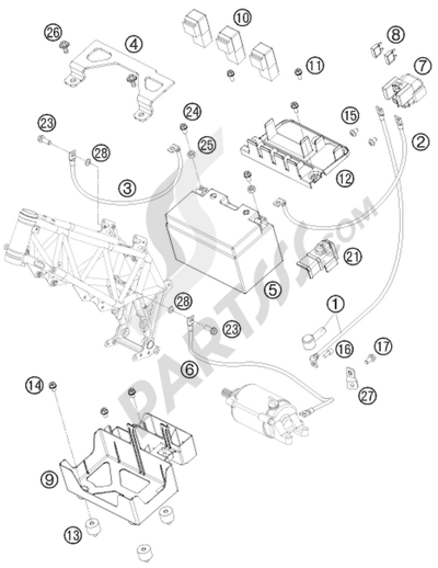 KTM 690 ENDURO 2009 EU BATTERY