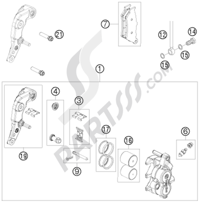 KTM 690 ENDURO 2009 EU BRAKE CALIPER FRONT