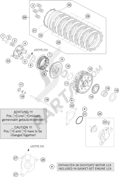 KTM 690 ENDURO 2009 EU クラッチ
