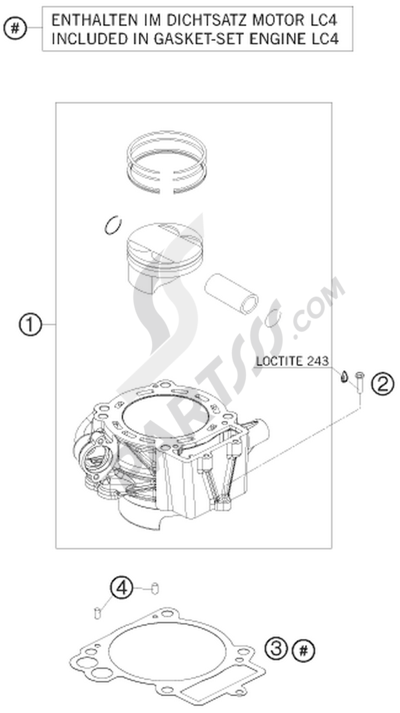 KTM 690 ENDURO 2009 EU シリンダー