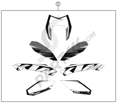 KTM 690 ENDURO 2009 EU DECAL