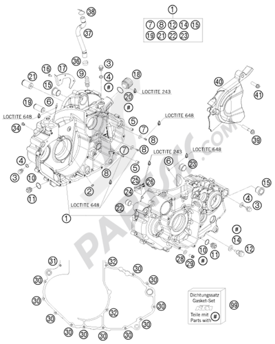 KTM 690 ENDURO 2009 EU ENGINE CASE