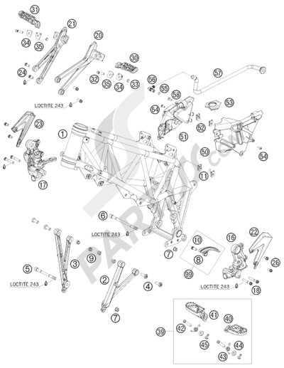 KTM 690 ENDURO 2009 EU フレーム