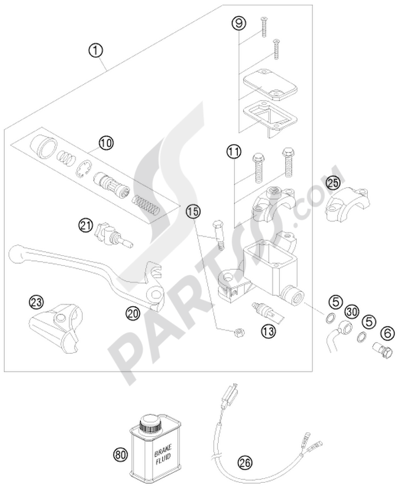 KTM 690 ENDURO 2009 EU HAND BRAKE CYLINDER