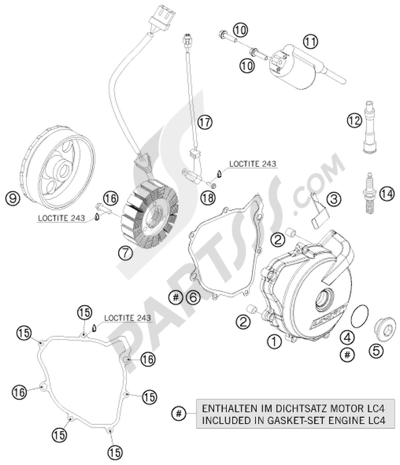KTM 690 ENDURO 2009 EU IGNITION SYSTEM