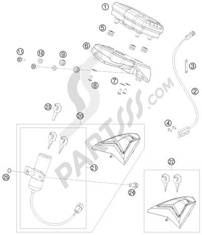 KTM 690 ENDURO 2009 EU INSTRUMENTS / LOCK SYSTEM