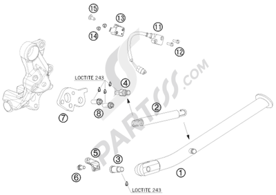 KTM 690 ENDURO 2009 EU SIDE / CENTER STAND