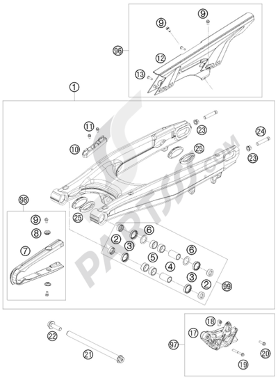 KTM 690 ENDURO 2009 EU SWING ARM