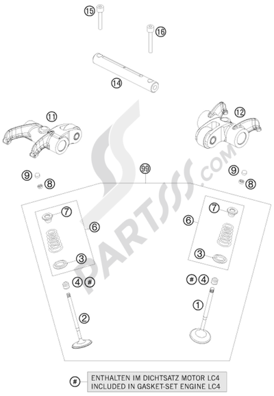 KTM 690 ENDURO 2009 EU VALVE DRIVE