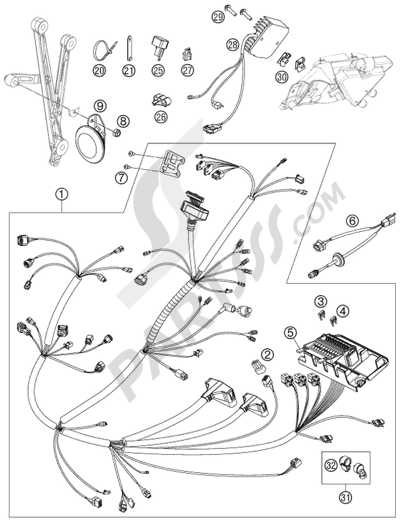 KTM 690 ENDURO 2009 EU WIRING HARNESS