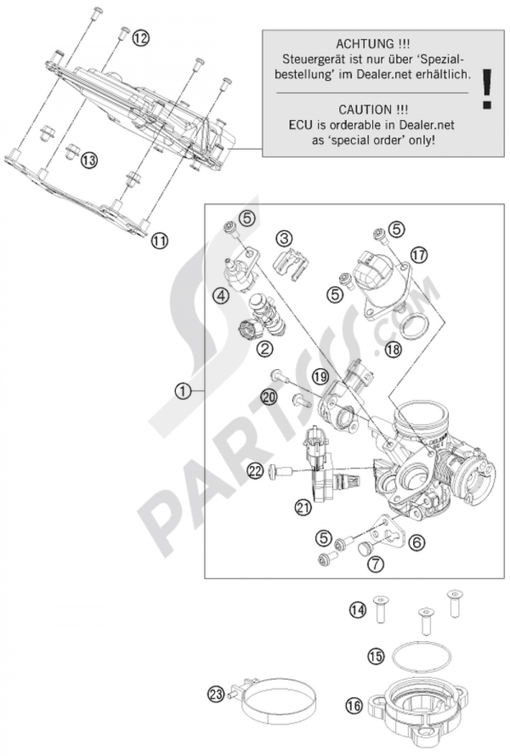 THROTTLE BODY KTM 125 DUKE 2011 EU