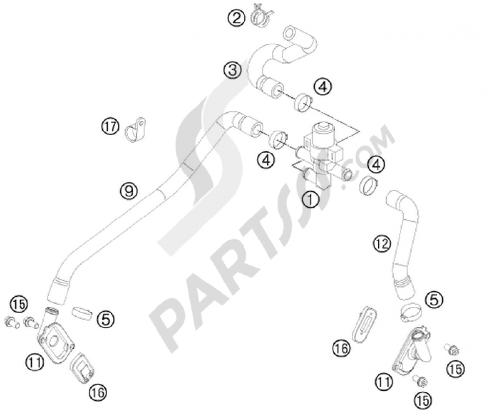 SECONDARY AIR SYSTEM SAS KTM 990 SUPER DUKE R 2013 EU