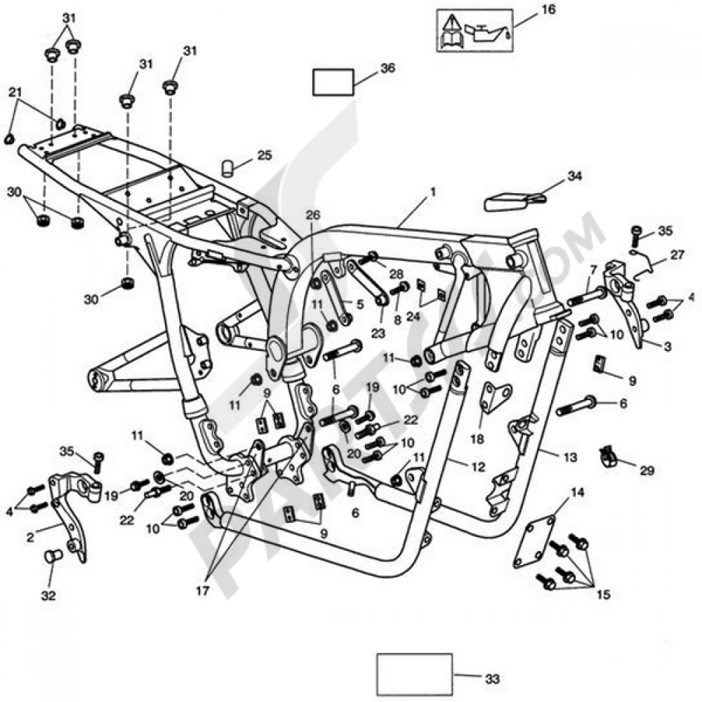 Main Frame & Fittings Triumph BONNEVILLE T100 EFI