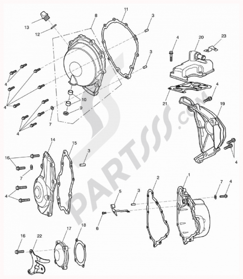 Engine Covers Triumph STREET TRIPLE R VIN FROM 560477