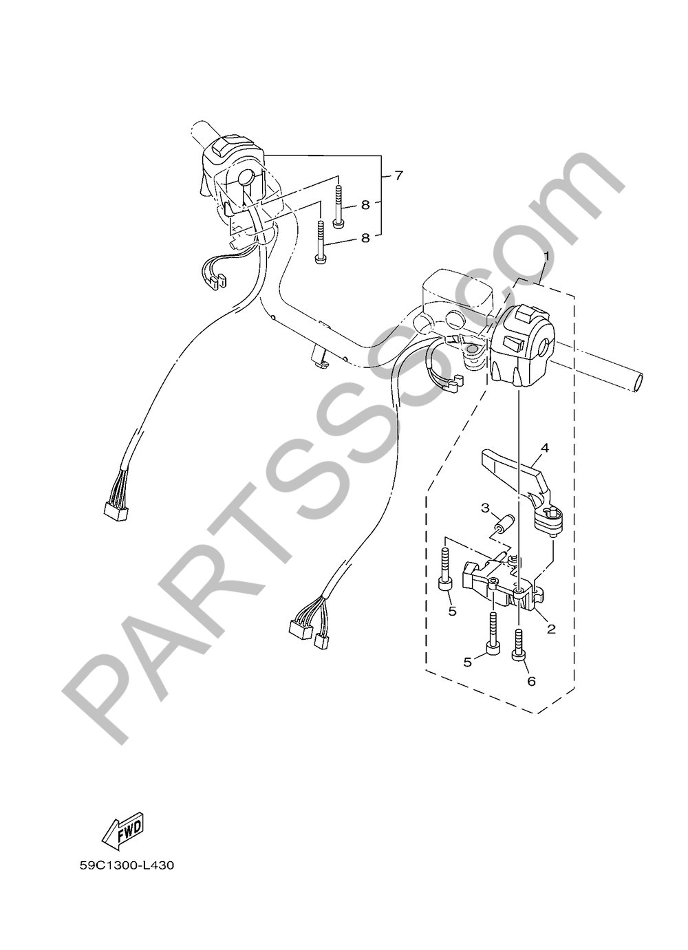 HANDLE SWITCH & LEVER Yamaha T-Max 530 ABS 2016