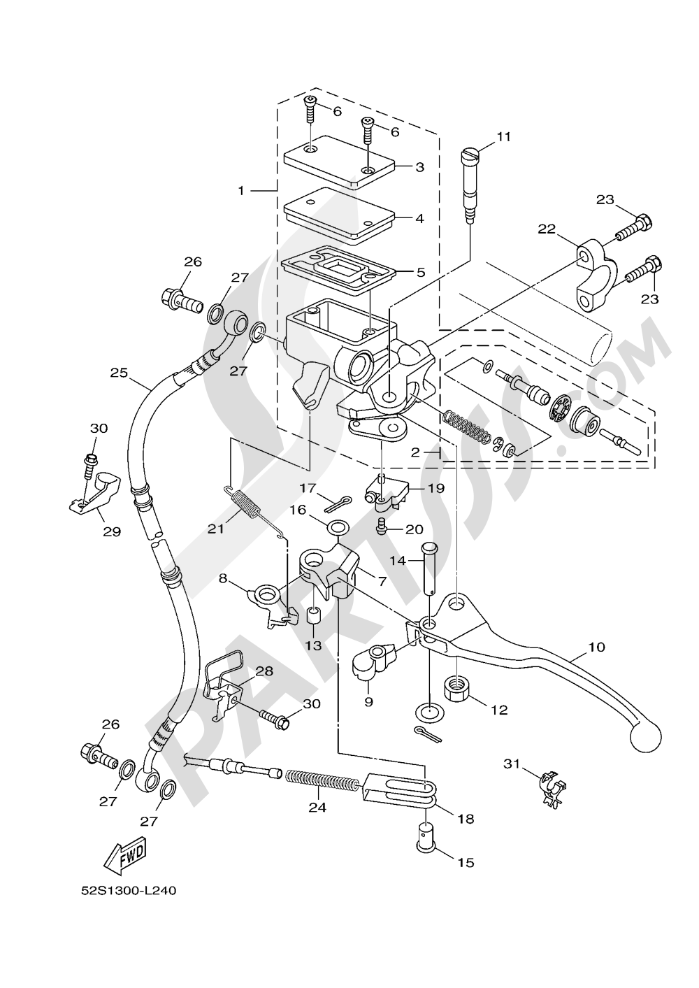 FRONT MASTER CYLYNDER Yamaha X-Enter 125 2016