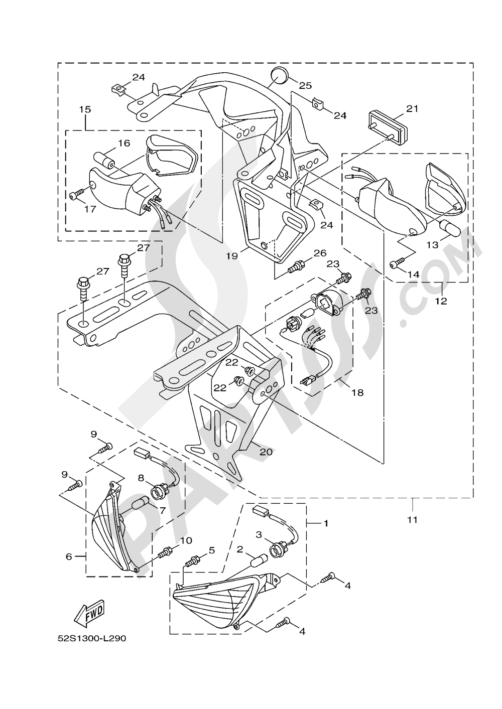 SIGNAL LIGHT Yamaha X-Enter 125 2016