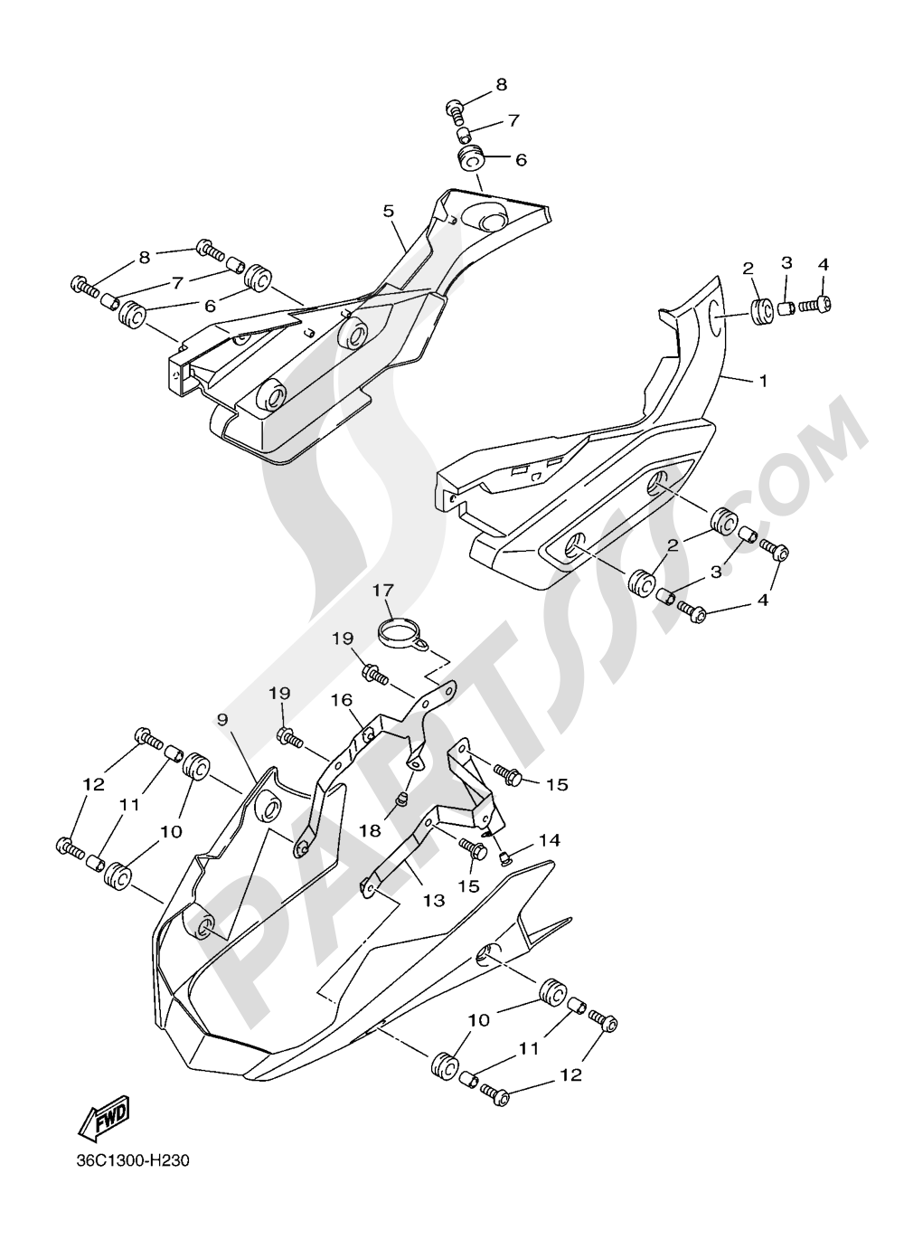 SIDE COVER 2 Yamaha XJ6 Diversion ABS 2016