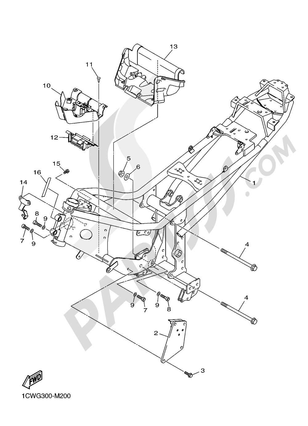 FRAME Yamaha XJ6 Diversion F ABS 2016