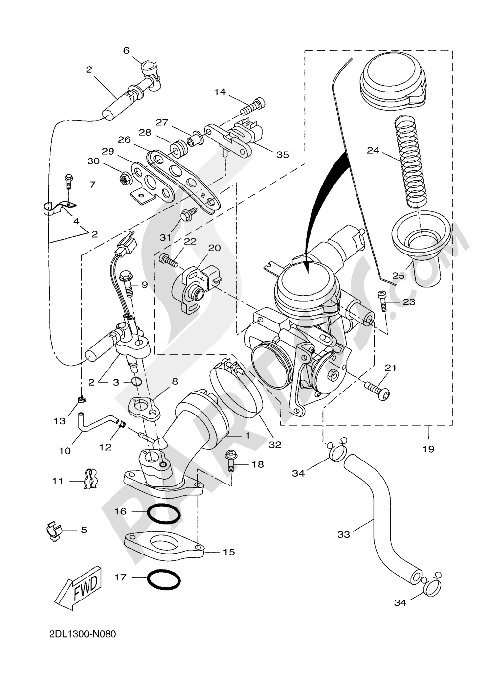 INTAKE Yamaha X-Max 250 ABS 2016