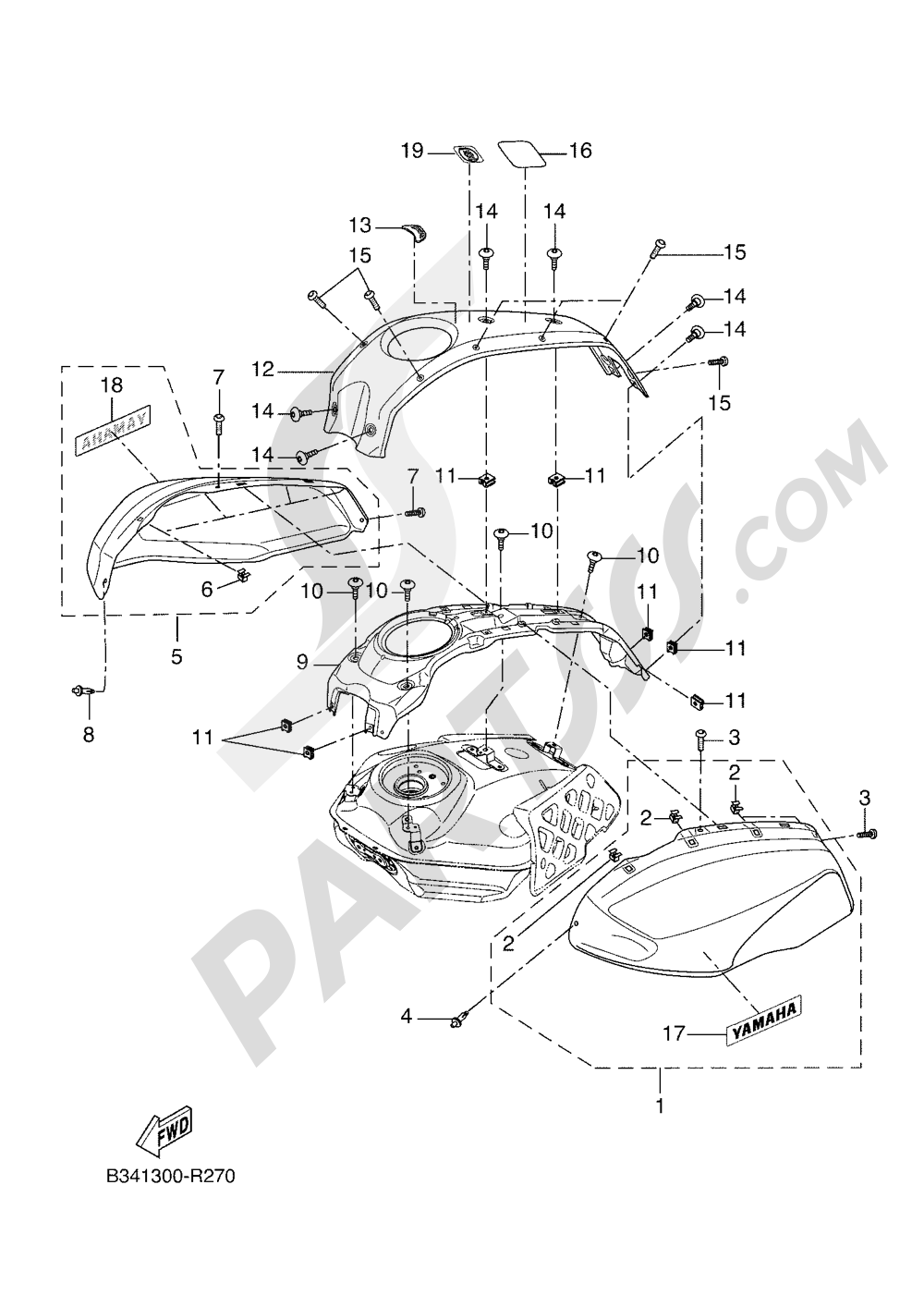 FUEL TANK 2 Yamaha XSR700 ABS 2016