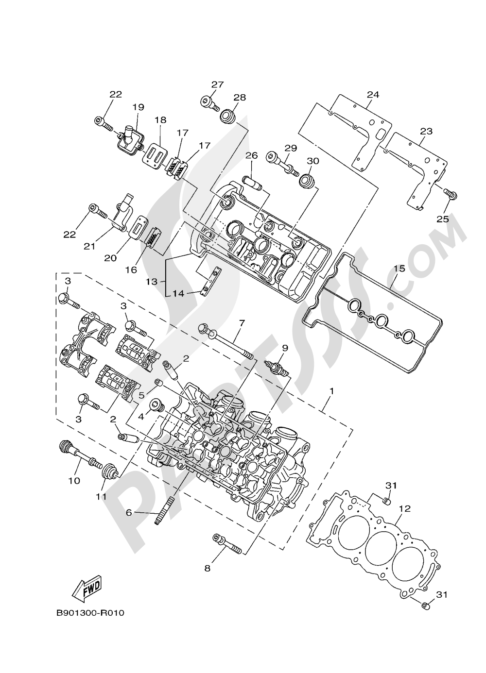 CYLINDER HEAD Yamaha XSR900 ABS 2016
