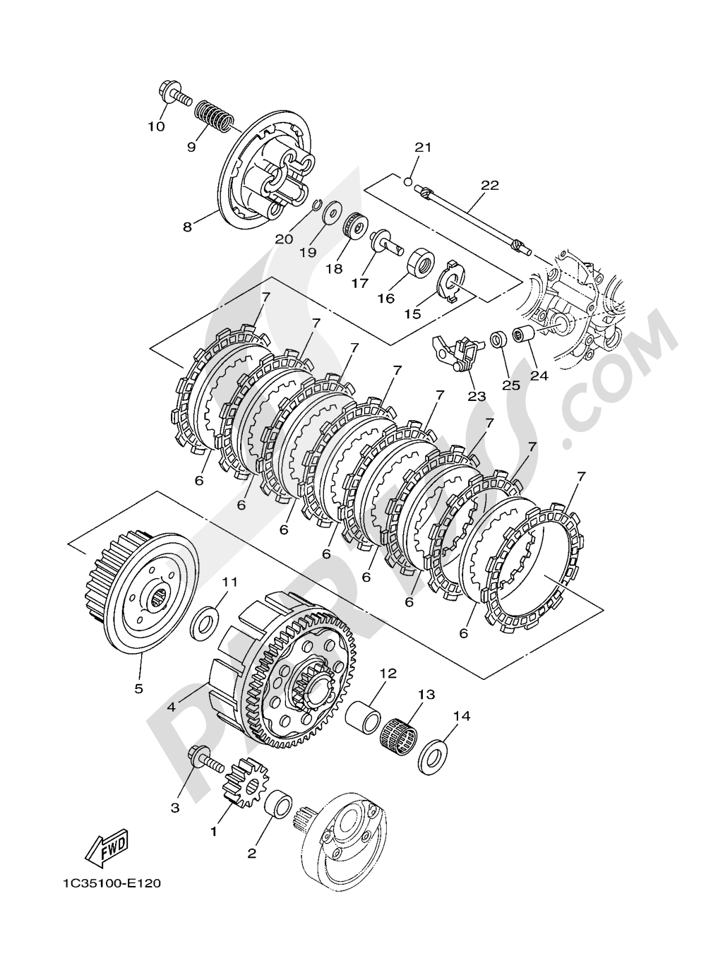 CLUTCH Yamaha YZ125 2016