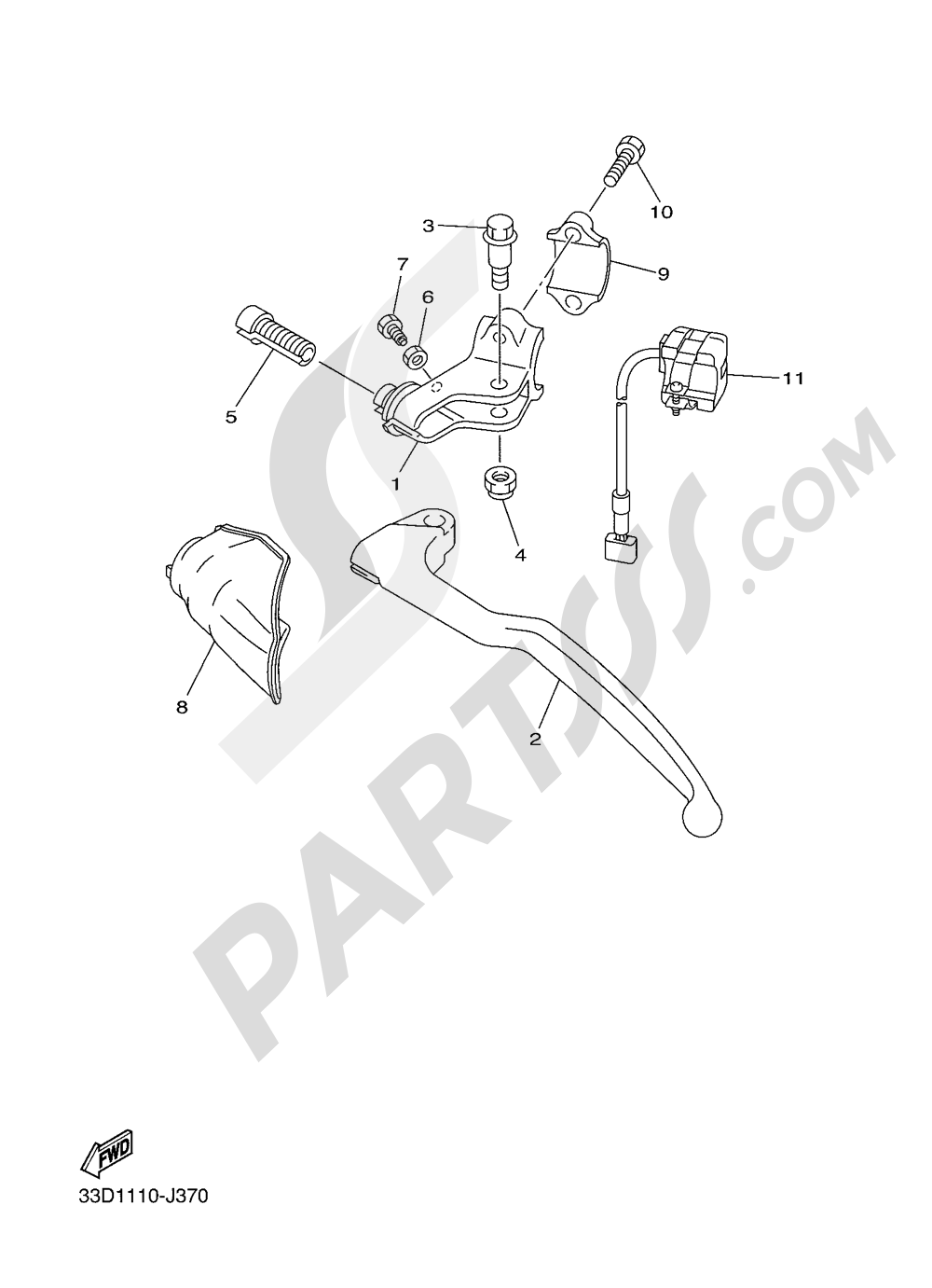 HANDLE SWITCH & LEVER Yamaha YZ250F 2016