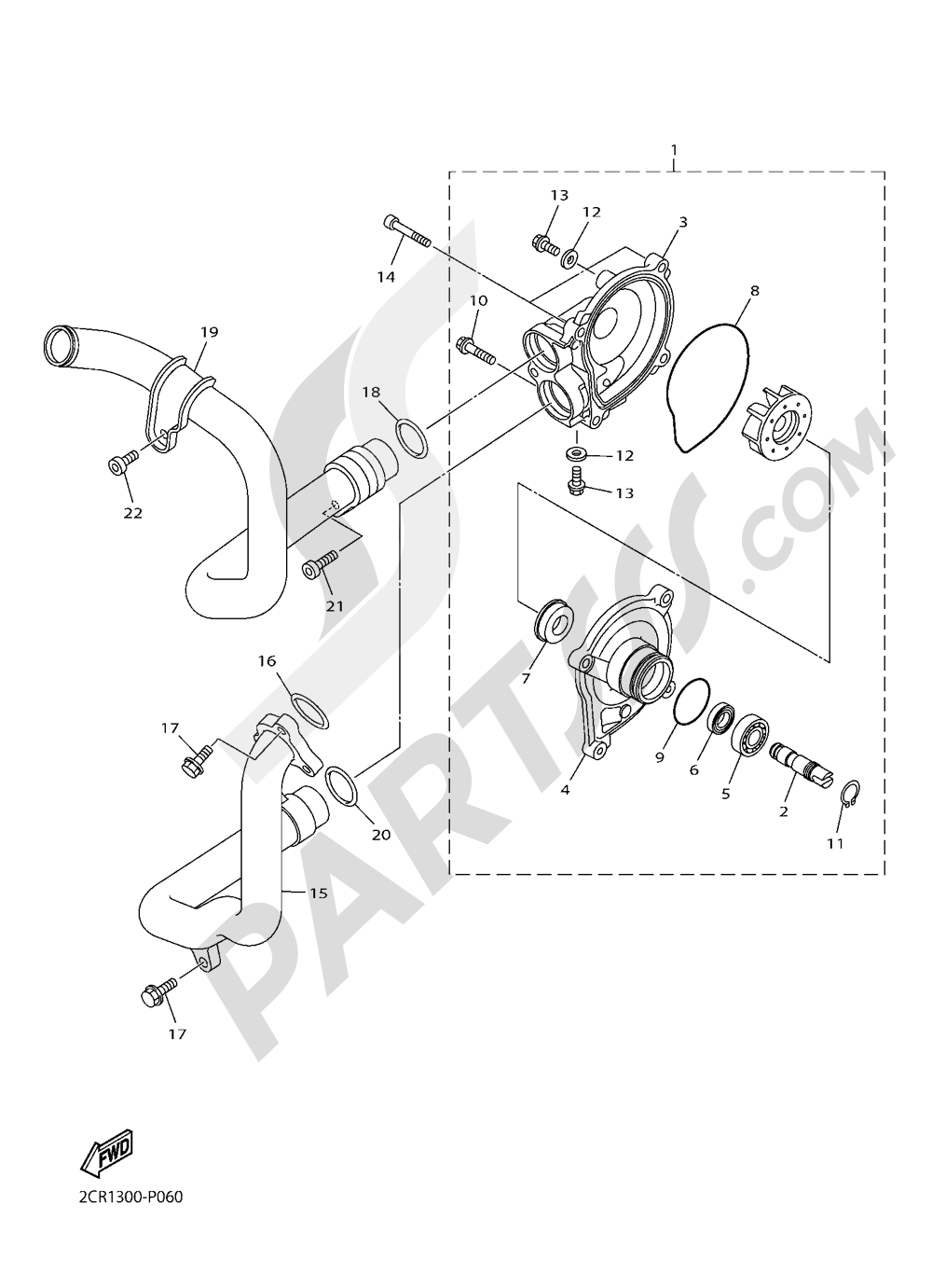 WATER PUMP Yamaha YZF-R1M 2016