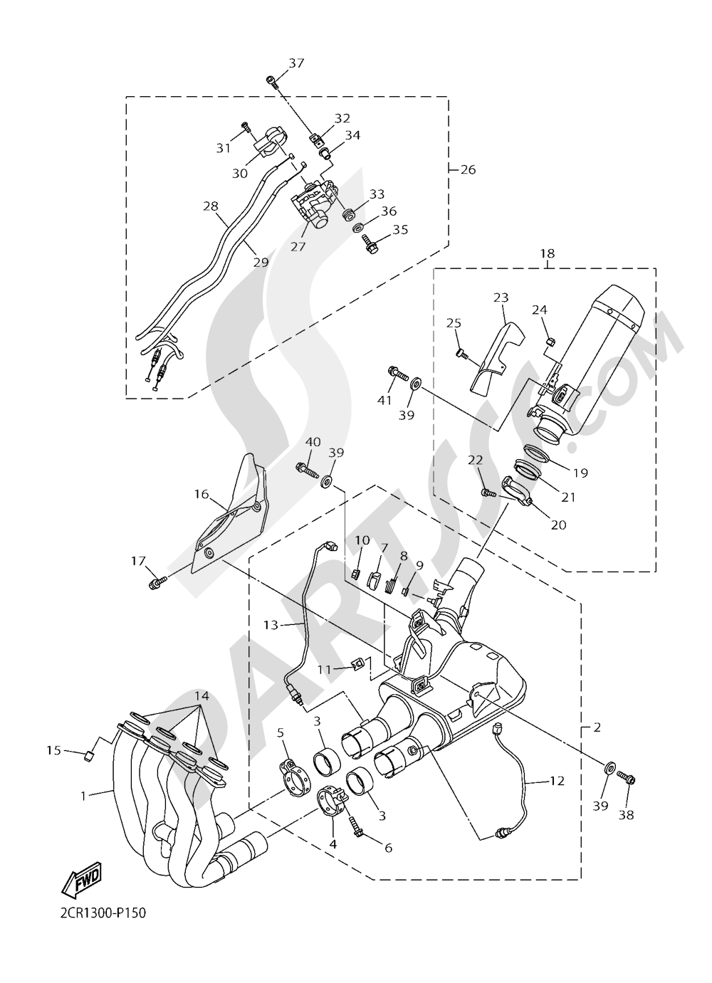 EXHAUST Yamaha YZF-R1M 2016