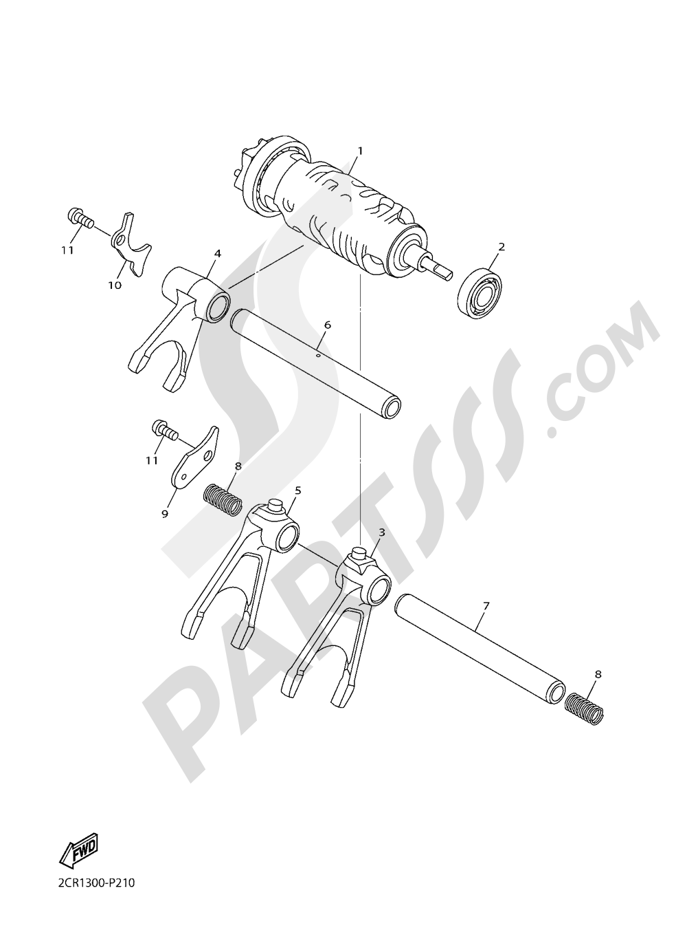 GEAR LEVER AND FORK Yamaha YZF-R1M 2016