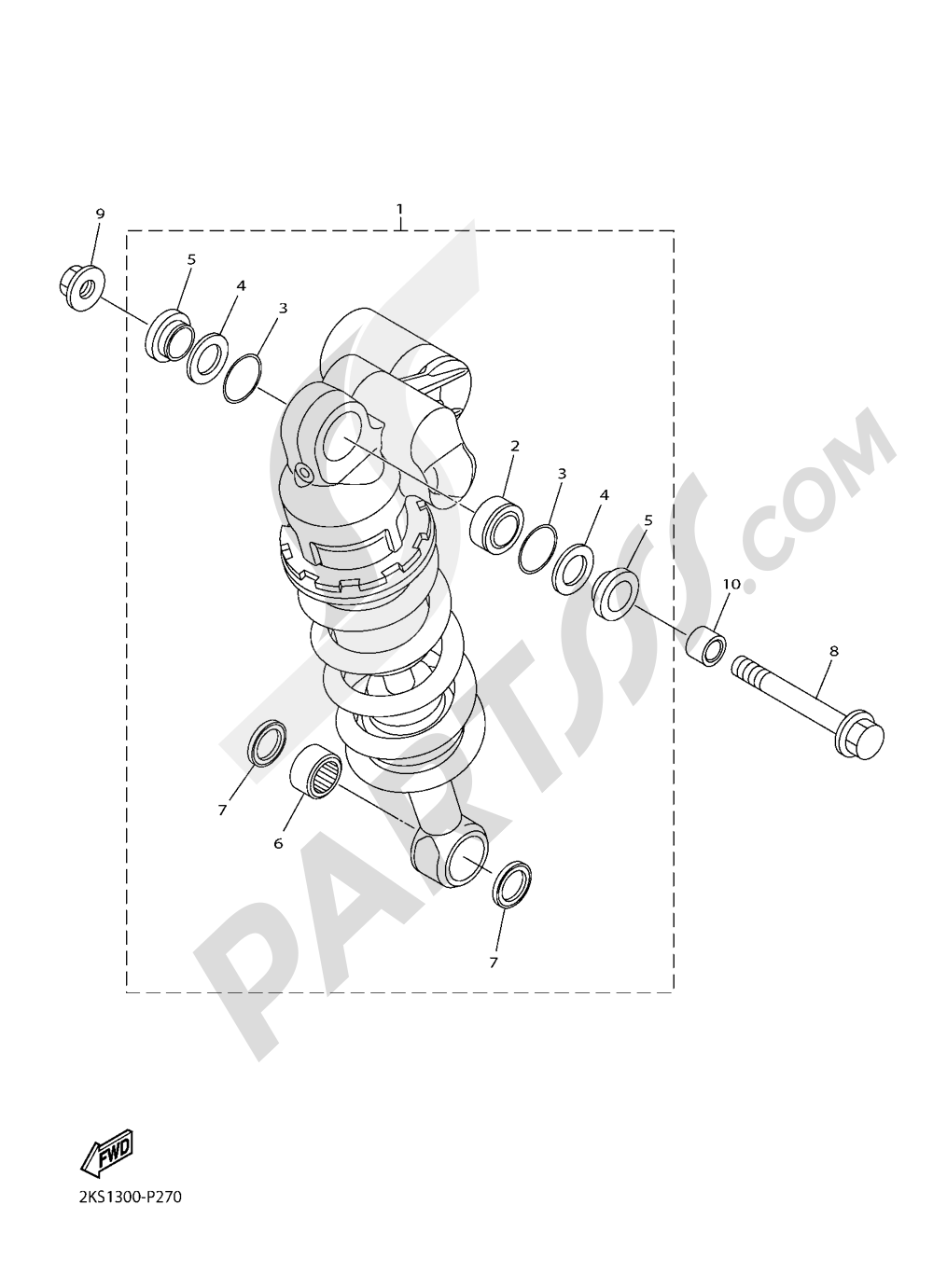 REAR SUSPENSION Yamaha YZF-R1M 2016