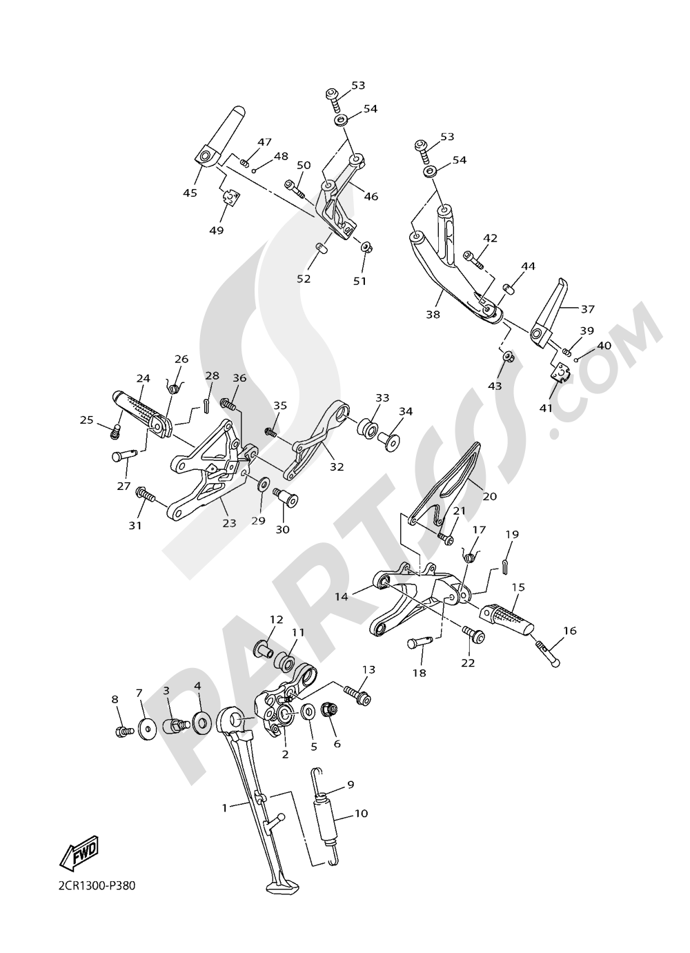 STAND & FOOTREST Yamaha YZF-R1M 2016
