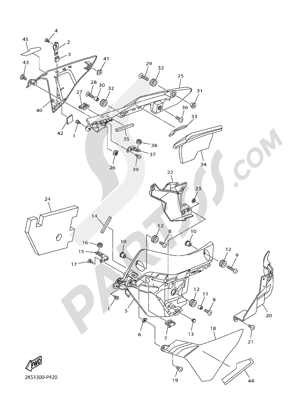 FAIRING 3 Yamaha YZF-R1M 2016