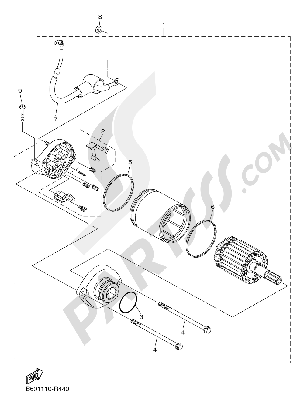 STARTER MOTOR Yamaha YZF-R1M 2016