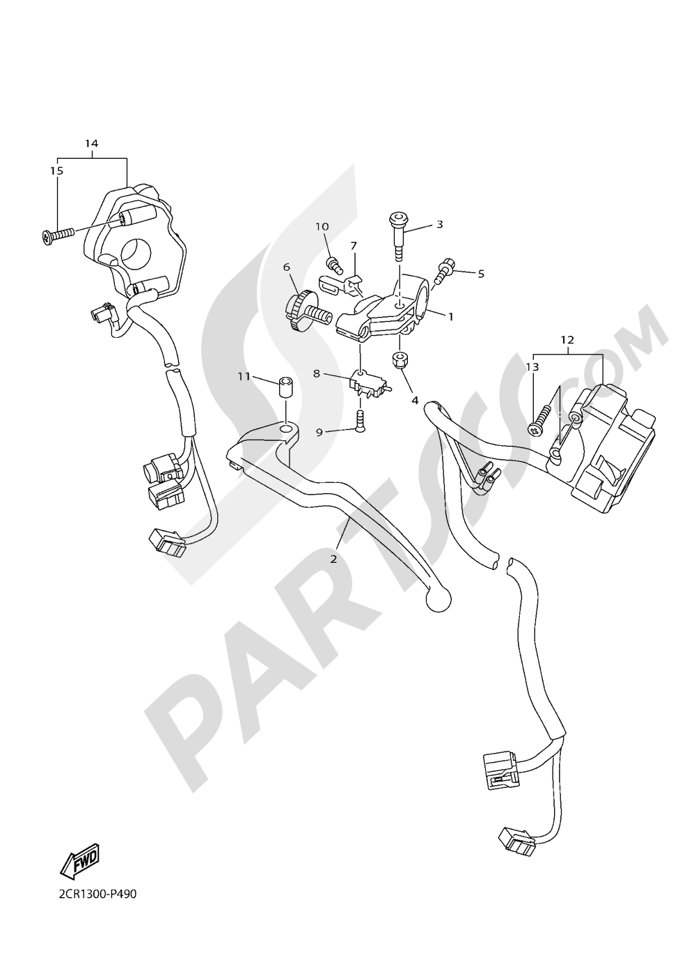 HANDLEBAR SWITCH AND LEVER Yamaha YZF-R1M 2016