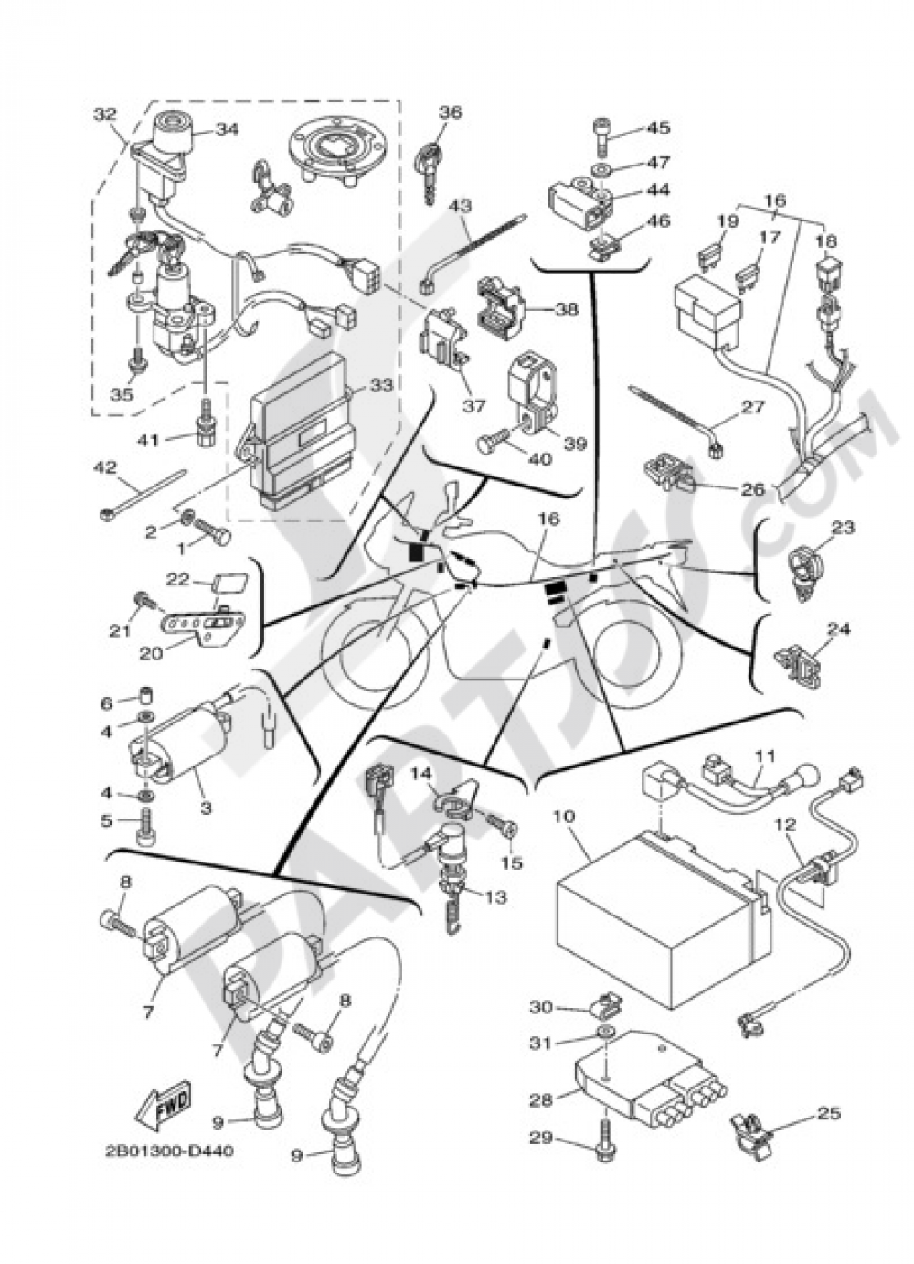 ELECTRIC EQUIPMENT 1 Yamaha TDM 900 ABS 2007