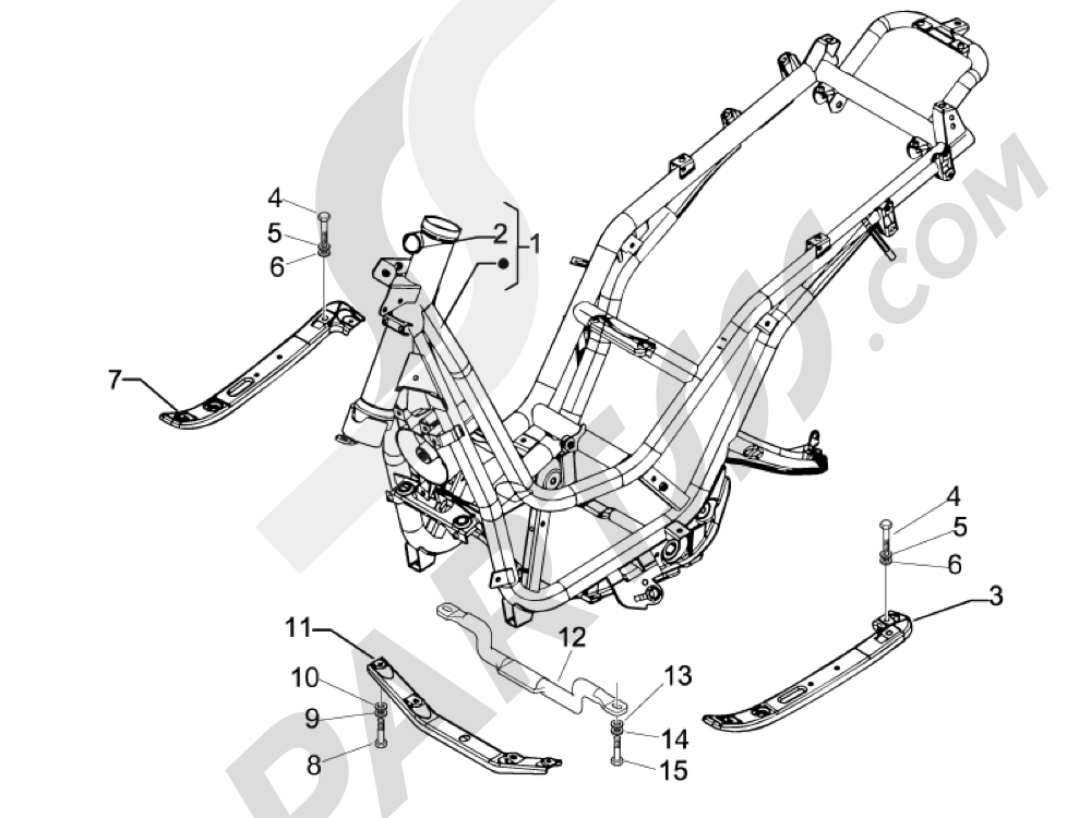 Chasis carrocería Piaggio Beverly 300 ie Tourer E3 2009
