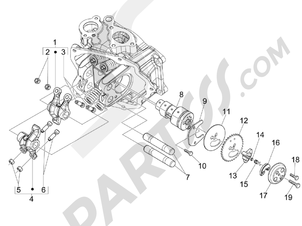 Grupo soporte balancines Piaggio Beverly 300 ie Tourer E3 2009