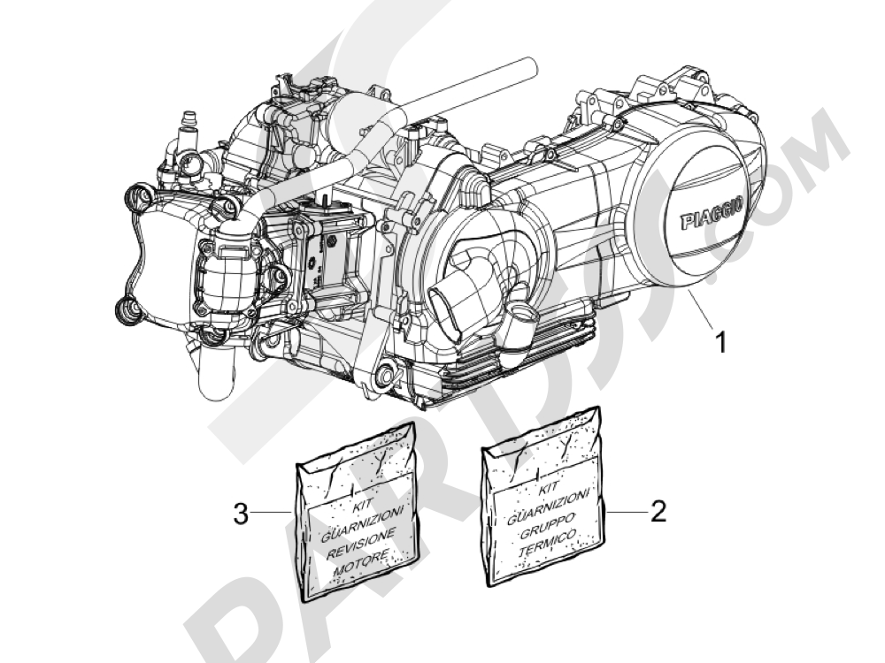 Motor completo Piaggio BEVERLY 300 RST/S 4T 4V IE E3 2010-2015