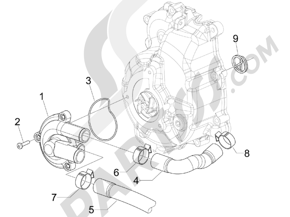 WATER PUMP Piaggio Carnaby 250 4T ie E3 2008