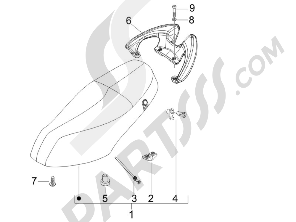 Sill’n asientos Piaggio Fly 100 4T 2008