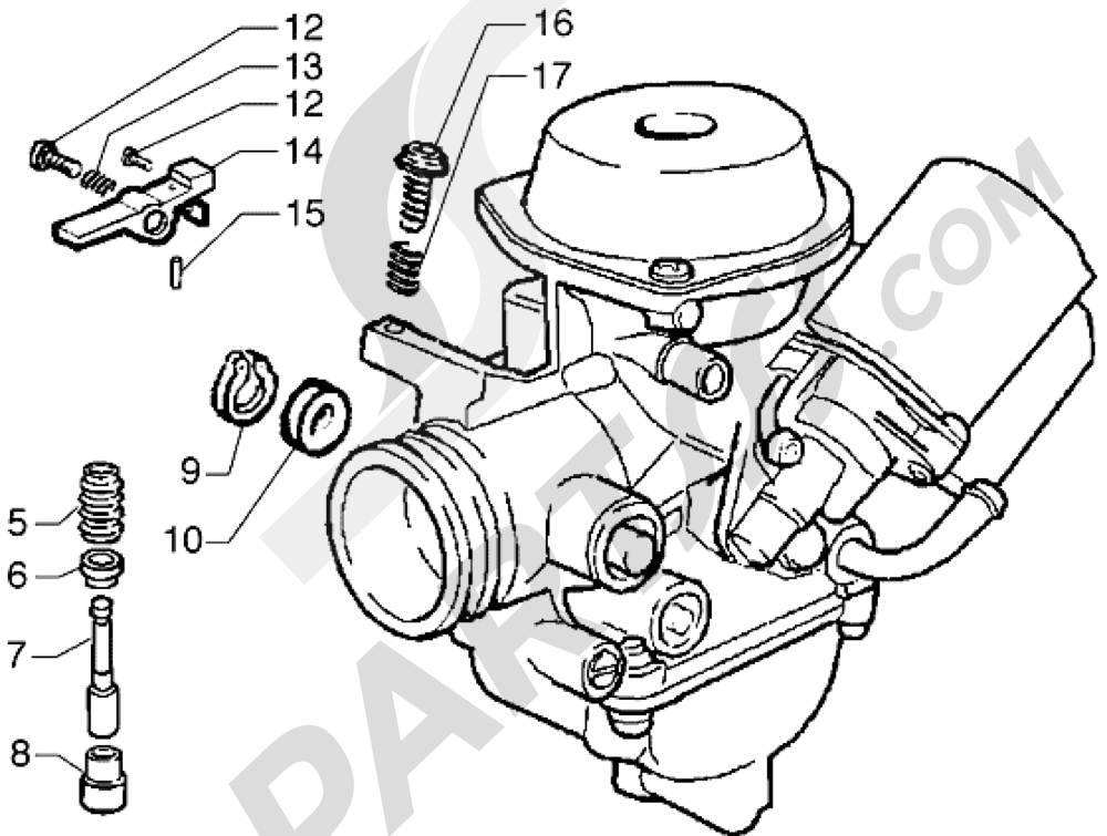 CARBURATEUR Piaggio Hexagon GTX 125 1998-2005