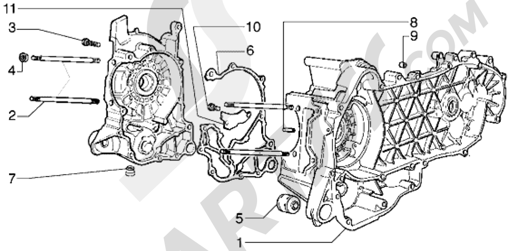 Carter Piaggio Hexagon GTX 125 1998-2005