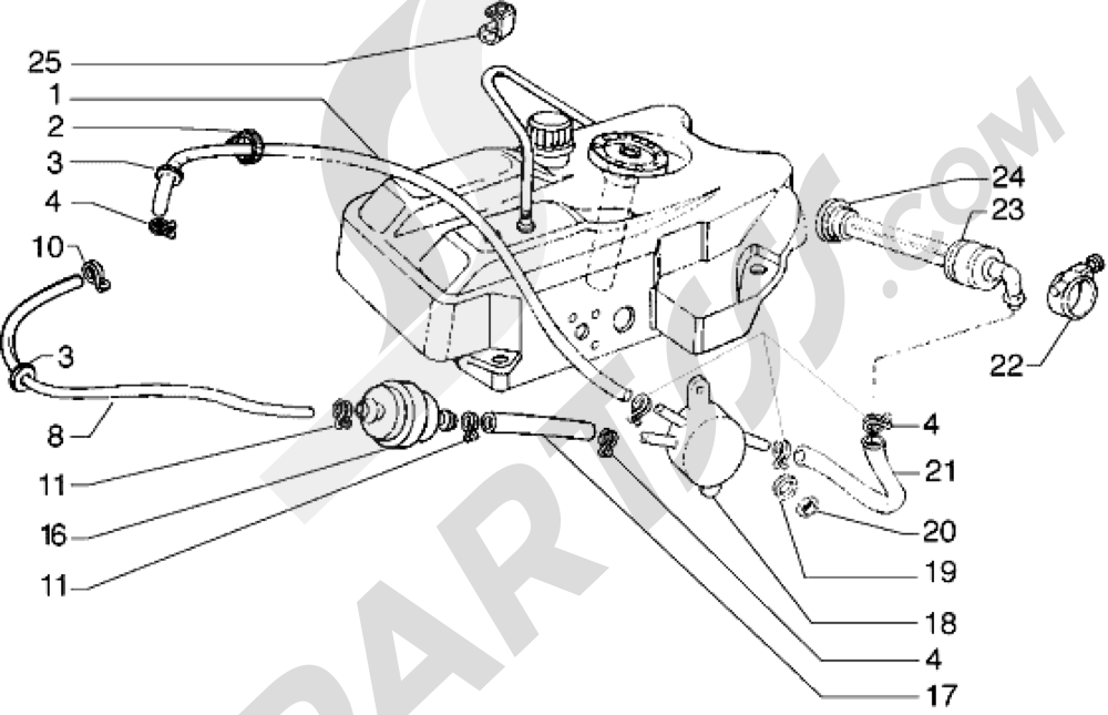 Bomba combustible Piaggio Hexagon GTX 180 1998-2005