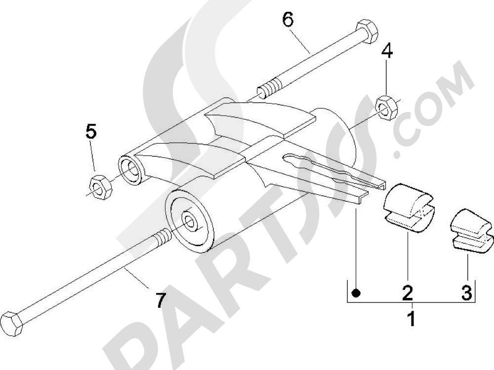 Brazo oscilante Piaggio Liberty 50 2T Sport 2007-2008