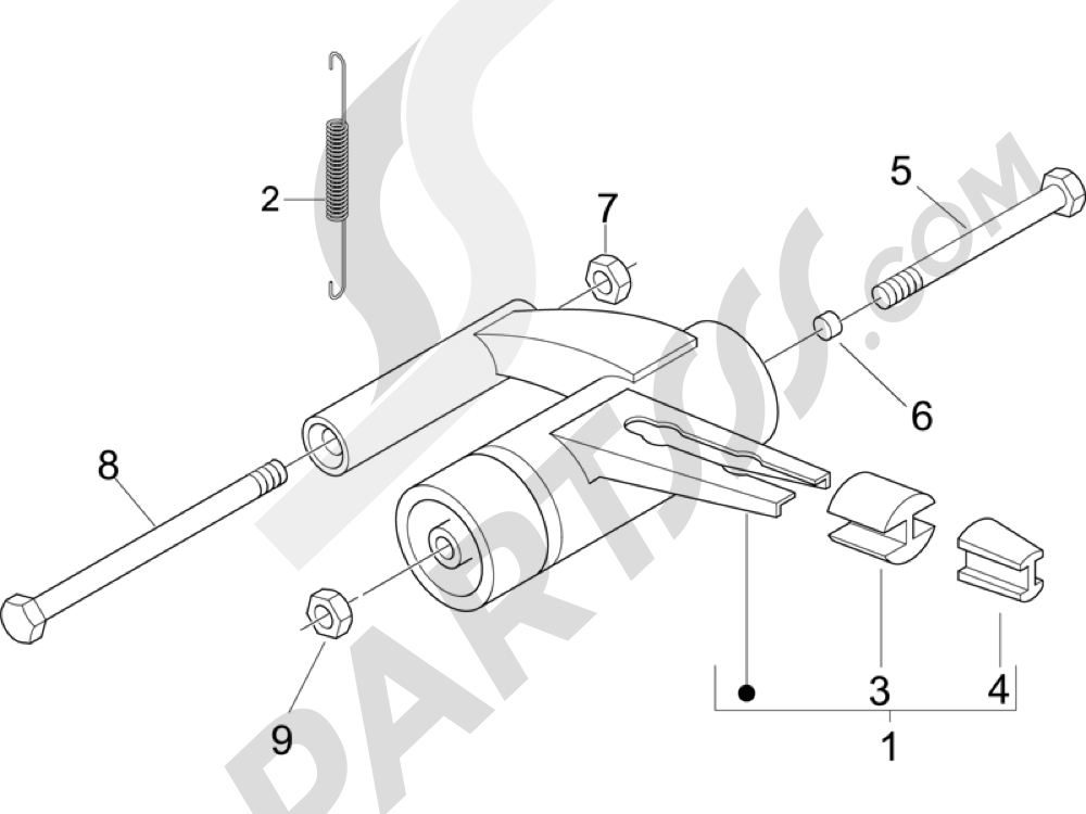 Brazo oscilante Piaggio Liberty 50 4T Sport 2007-2008