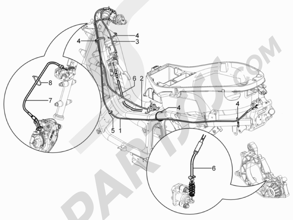 Transmisi Piaggio MP3 125 YOUrban ERL 2011-2013